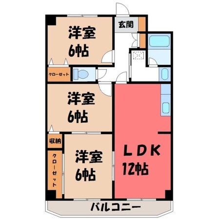 東宿郷駅 徒歩6分 2階の物件間取画像